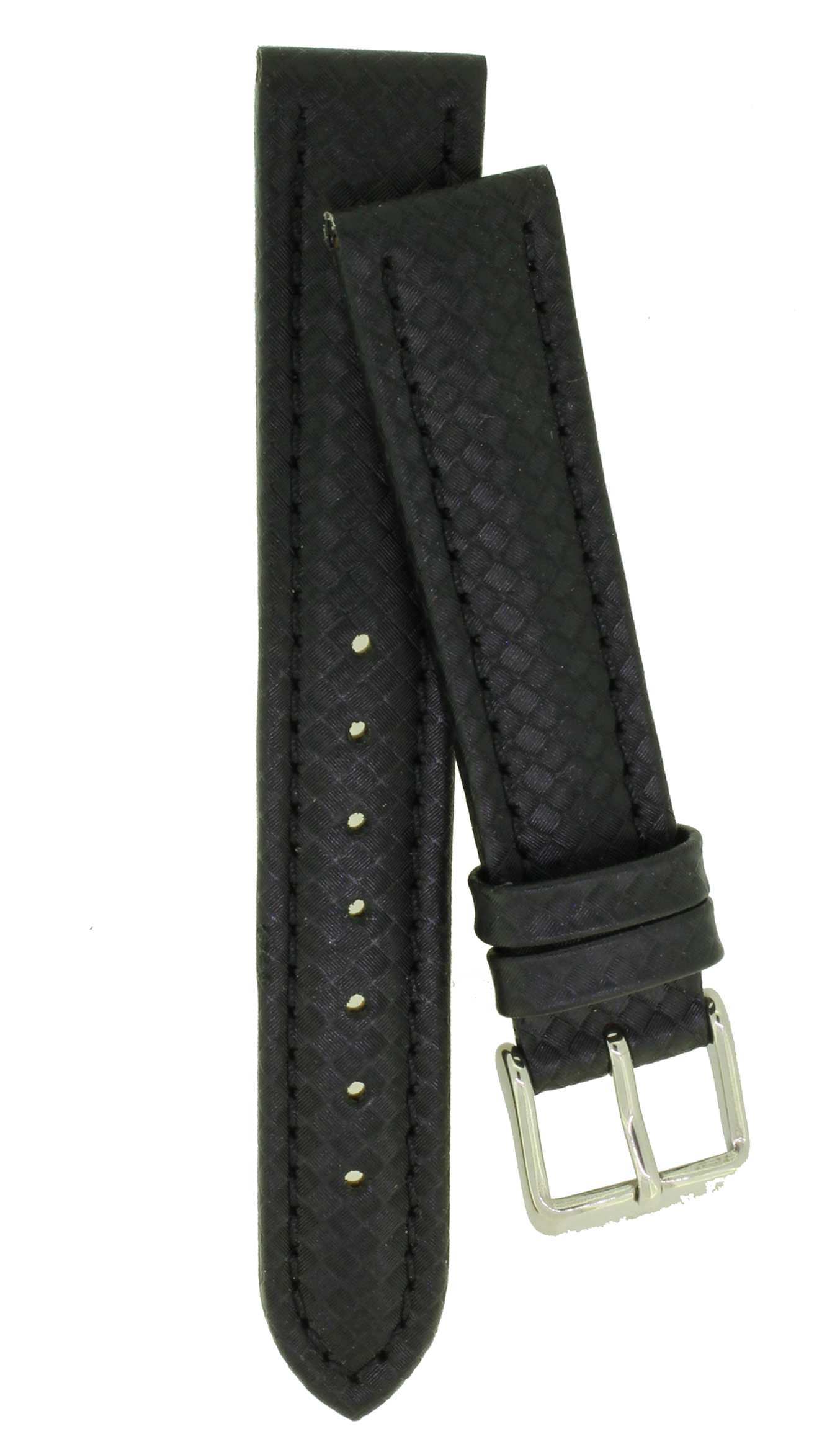  Uhrenarmband Lederband Uhrband 24-22-20-18mm Naht Schwarz 0015