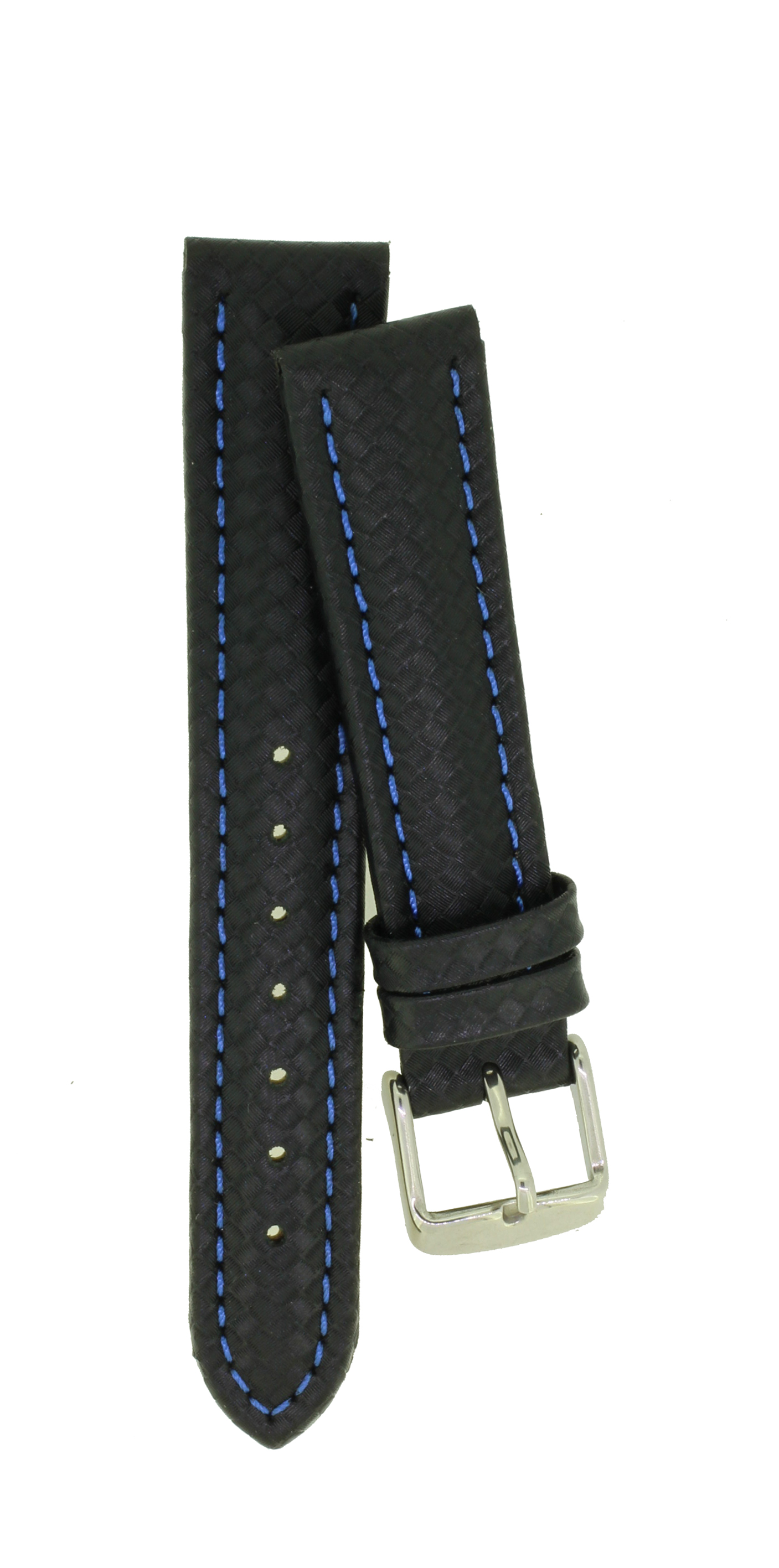  Uhrenarmband Lederband Uhrband 24-22-20-18mm Naht Blau 0012