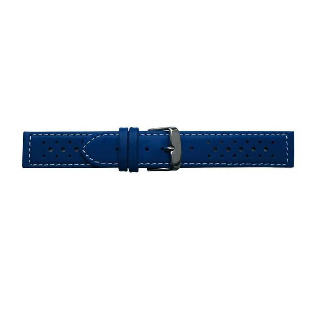 Uhrenarmband 16-18-20-22mm Blau Lederband 0253