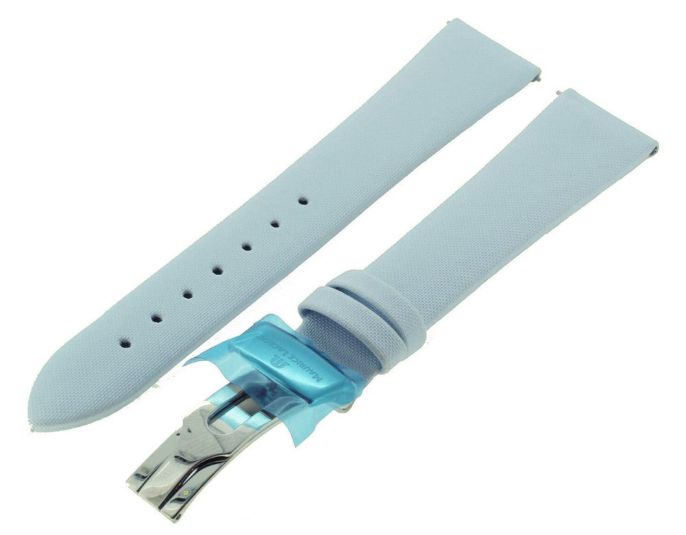 Uhrenarmband Maurice Lacroix Ersatzband Divina 18-13mm Hellblau Faltschließe 0038